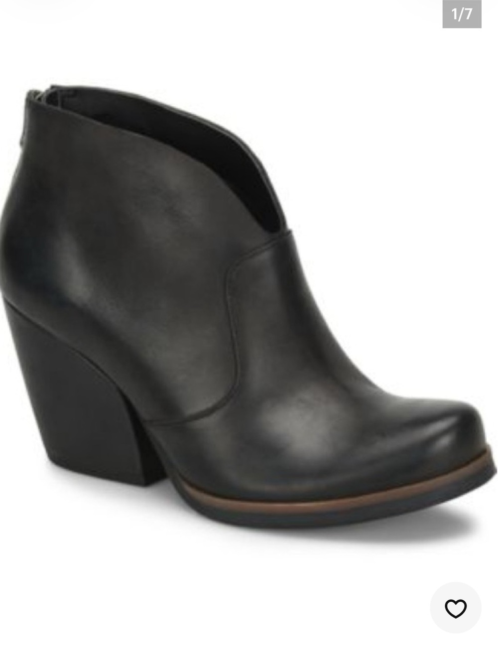 Kork-Ease Black Gemini Ankle Bootie size 7.5